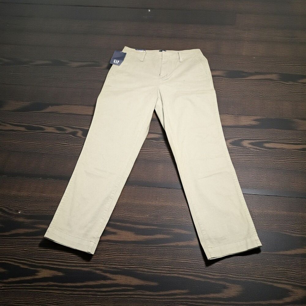 GAP Womens Slim Ankle Pants Size 4 green Stretch Cotton Chino NWT